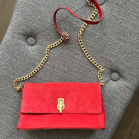 ZARA Suede Leather Crossbody Bag - Picture 1 of 4